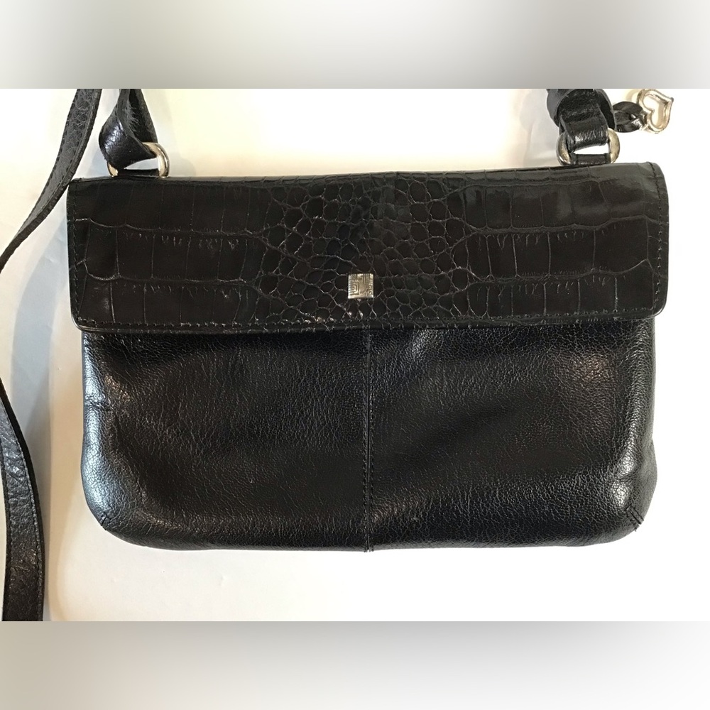 Brighton Black Leather Small Crossbody/Shoulder Purse